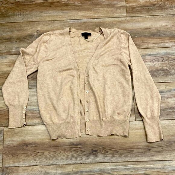 5/$15 Worthington Women’s Beige Lightweight Cardigan Sweater Size L - Picture 1 of 5
